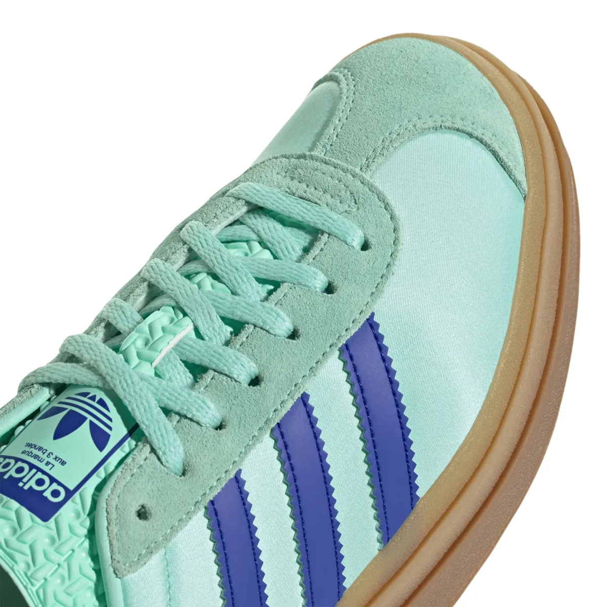 Adidas Women's Gazelle Bold Clear Mint/Lucid Blue/Gold Metallic