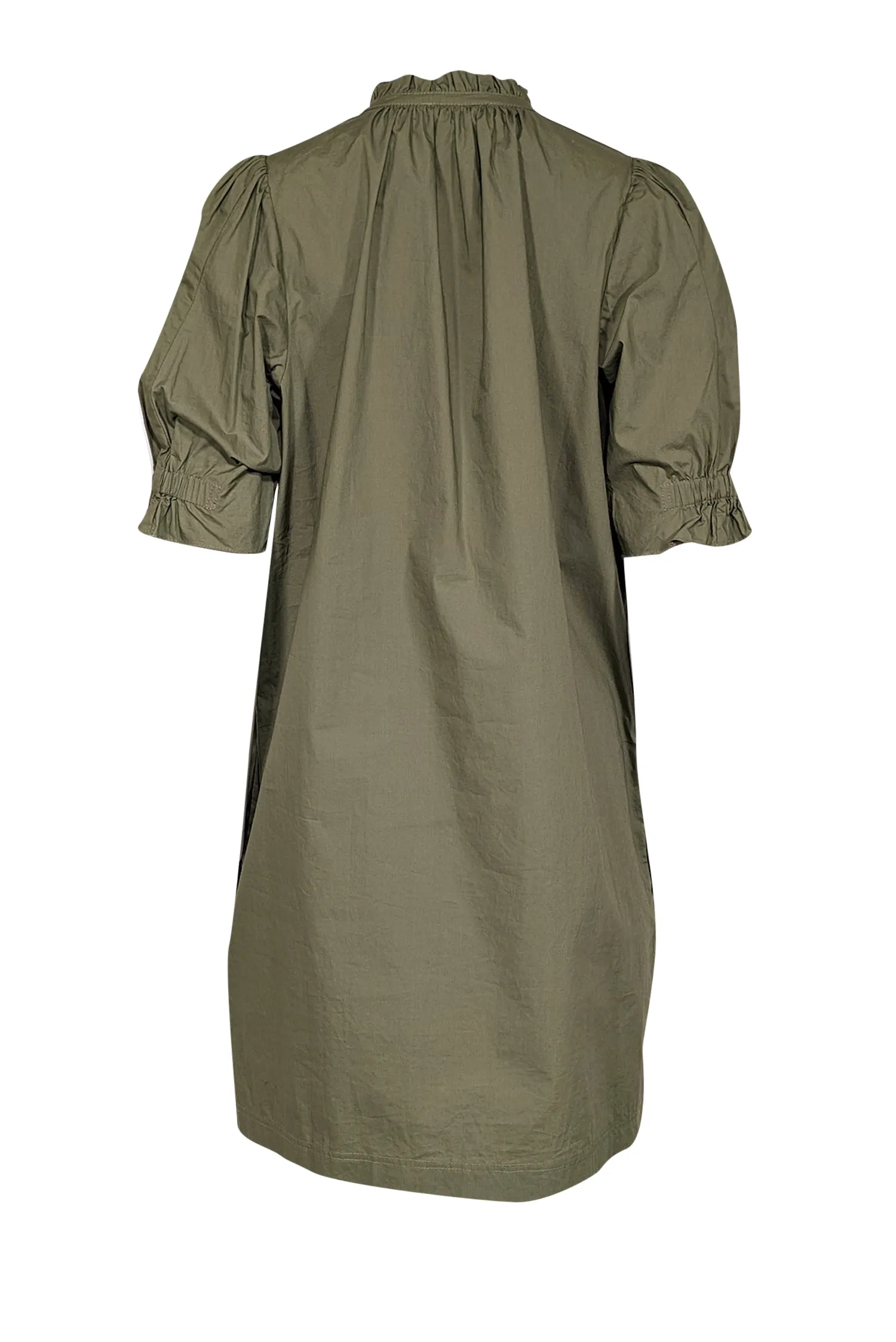Apiece Apart - Green Cotton Puff Sleeve Mini Dress Sz M