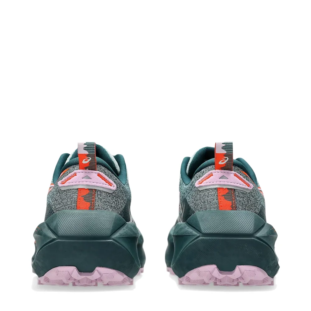 Asics Women's Trabuco 4 Sneaker in Cold Moss/Nova Orange