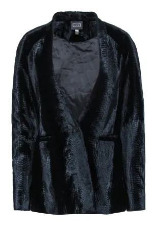 AYR - Navy Textured Velour Blazer Sz 6