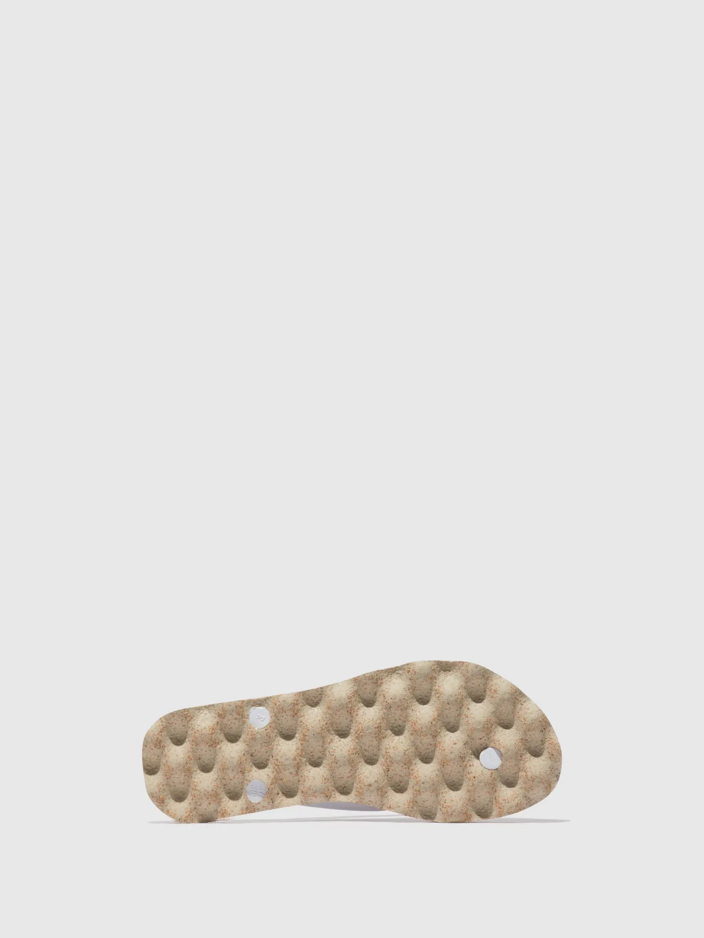 Beach Flip-Flops TURTLE Natural & white strap