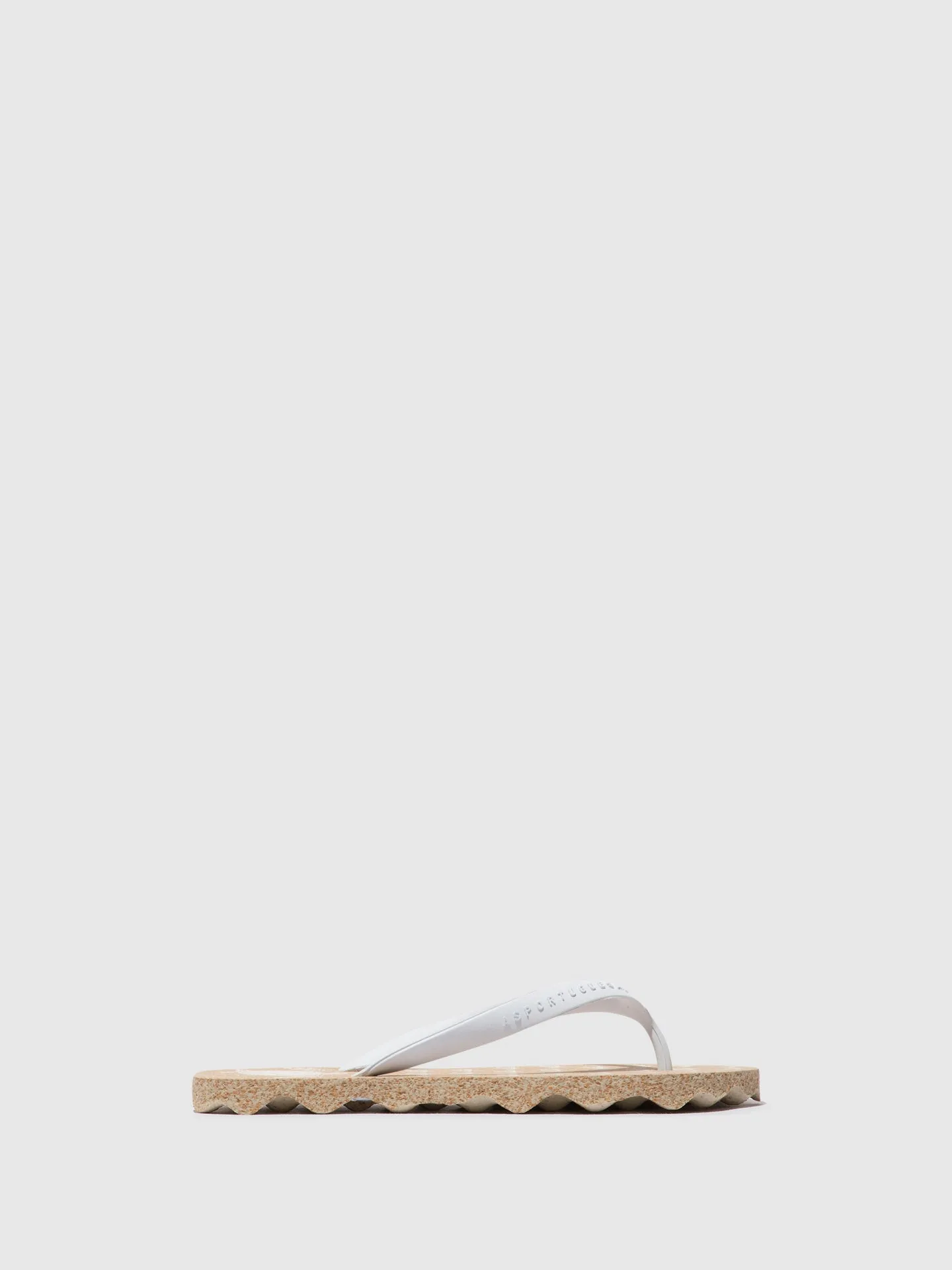 Beach Flip-Flops TURTLE Natural & white strap