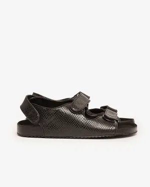 Bec Sandal - Black Snake