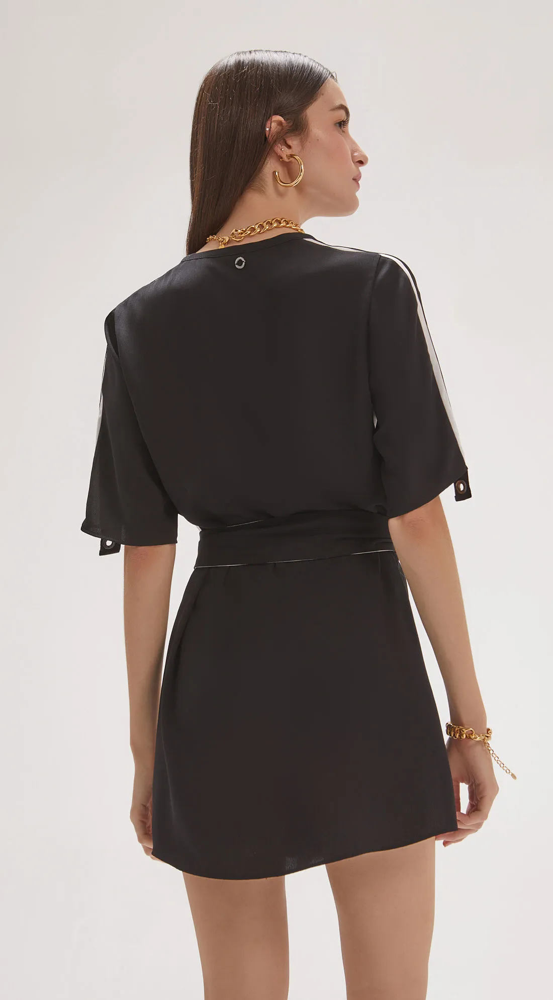 BELTED WAIST SHORT DRESS