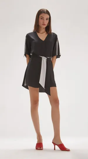 BELTED WAIST SHORT DRESS