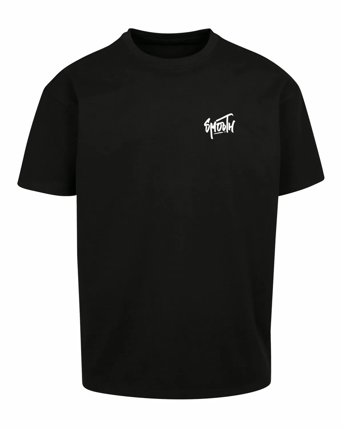 Black Heavy T / Dainty White Front Back Men