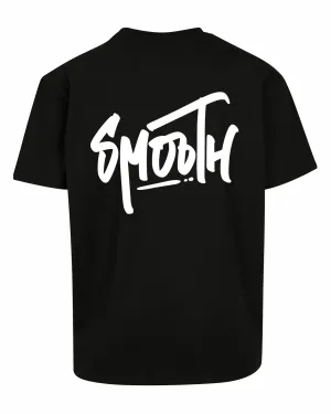 Black Heavy T / Dainty White Front Back Men