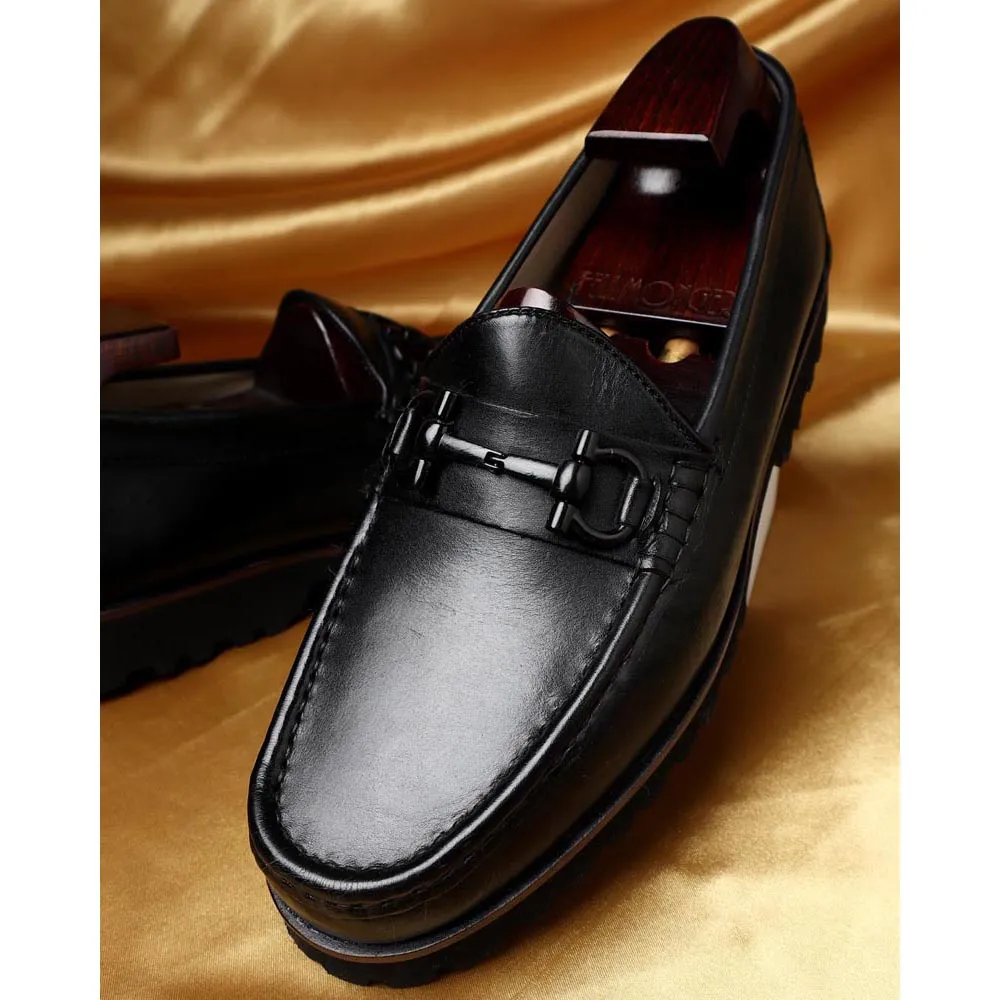 Black Horsebit Loafers With Extralight Sole