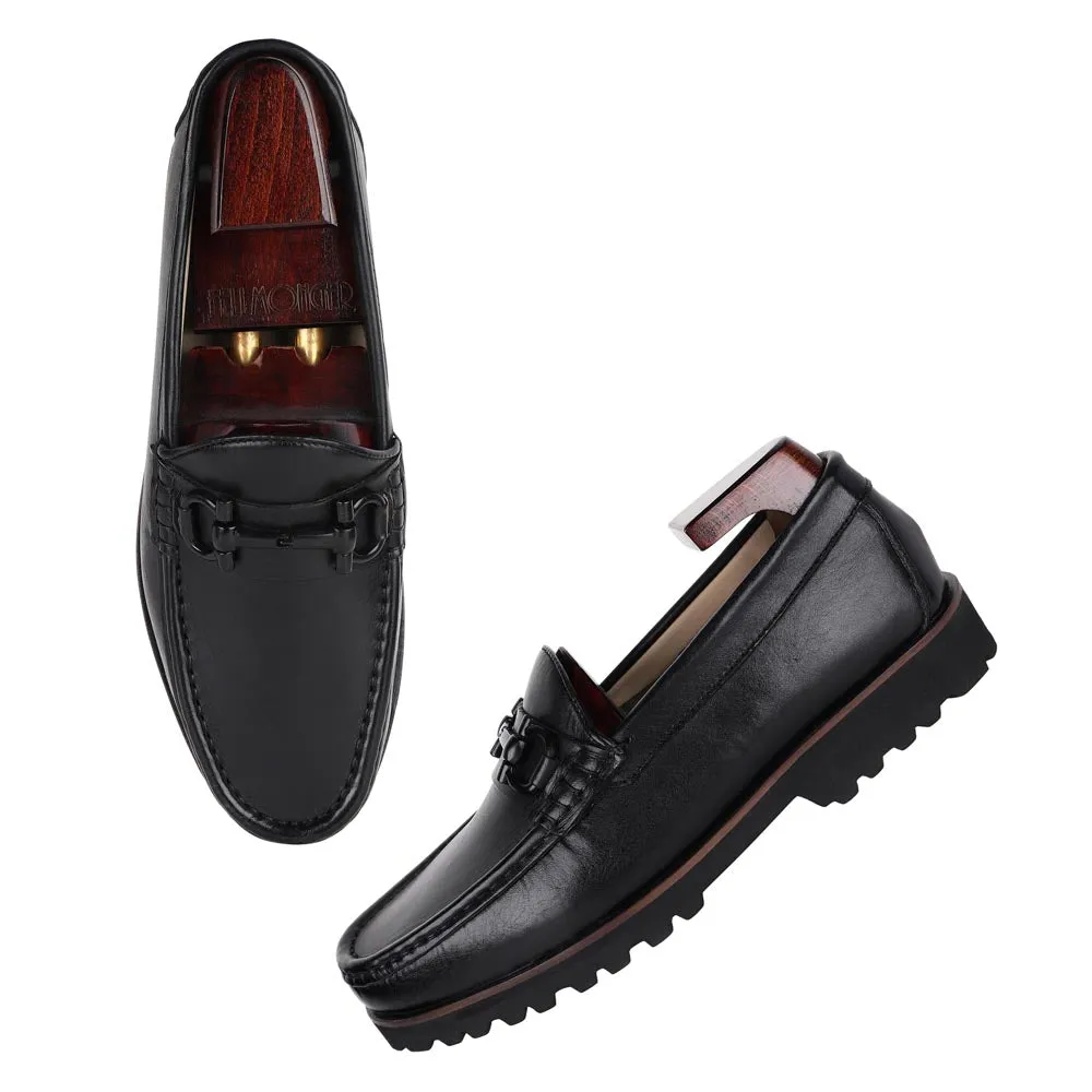 Black Horsebit Loafers With Extralight Sole