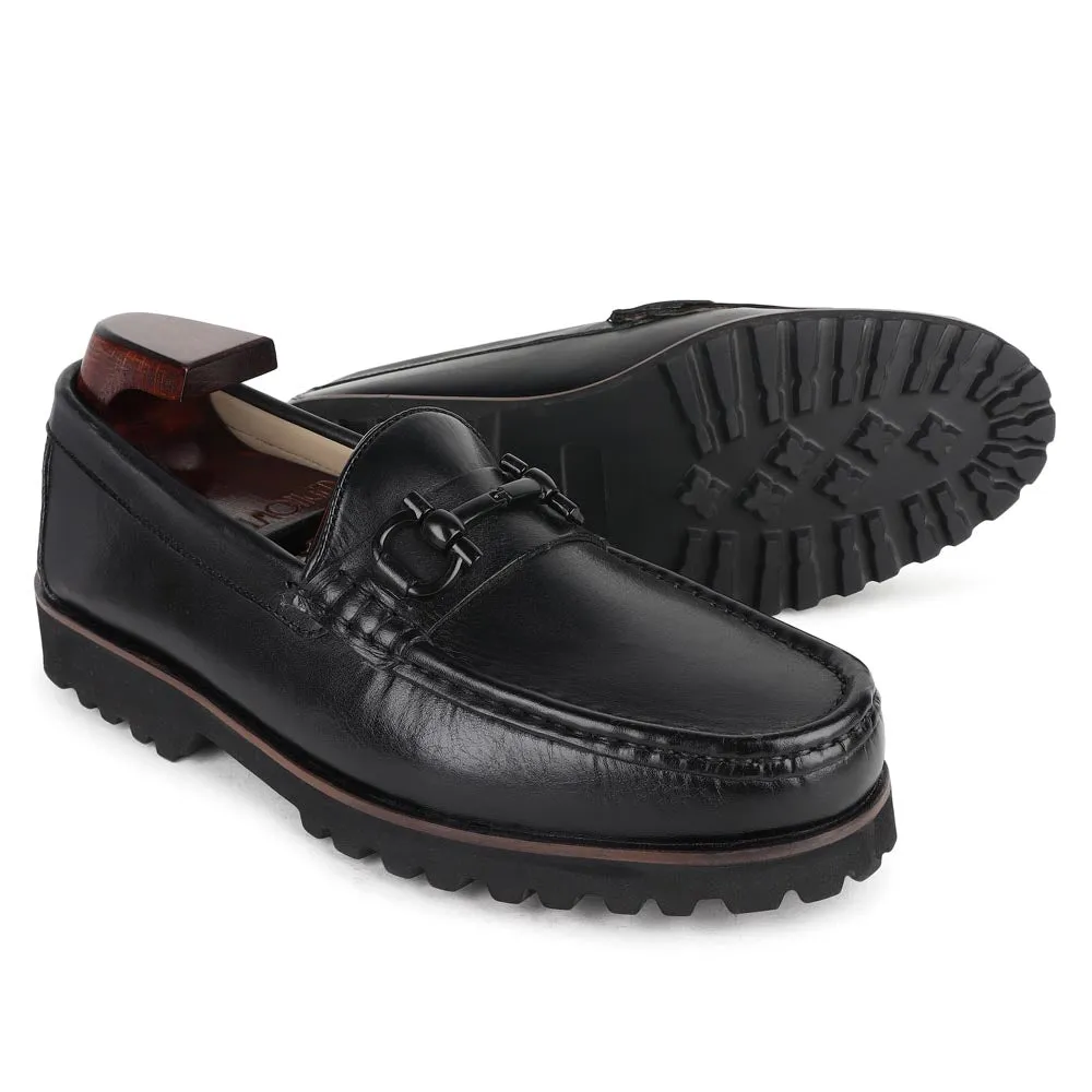 Black Horsebit Loafers With Extralight Sole