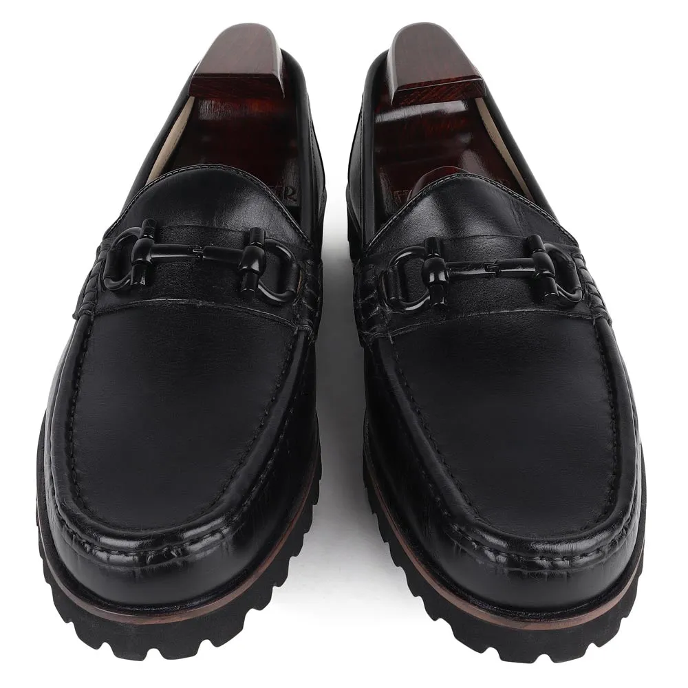 Black Horsebit Loafers With Extralight Sole