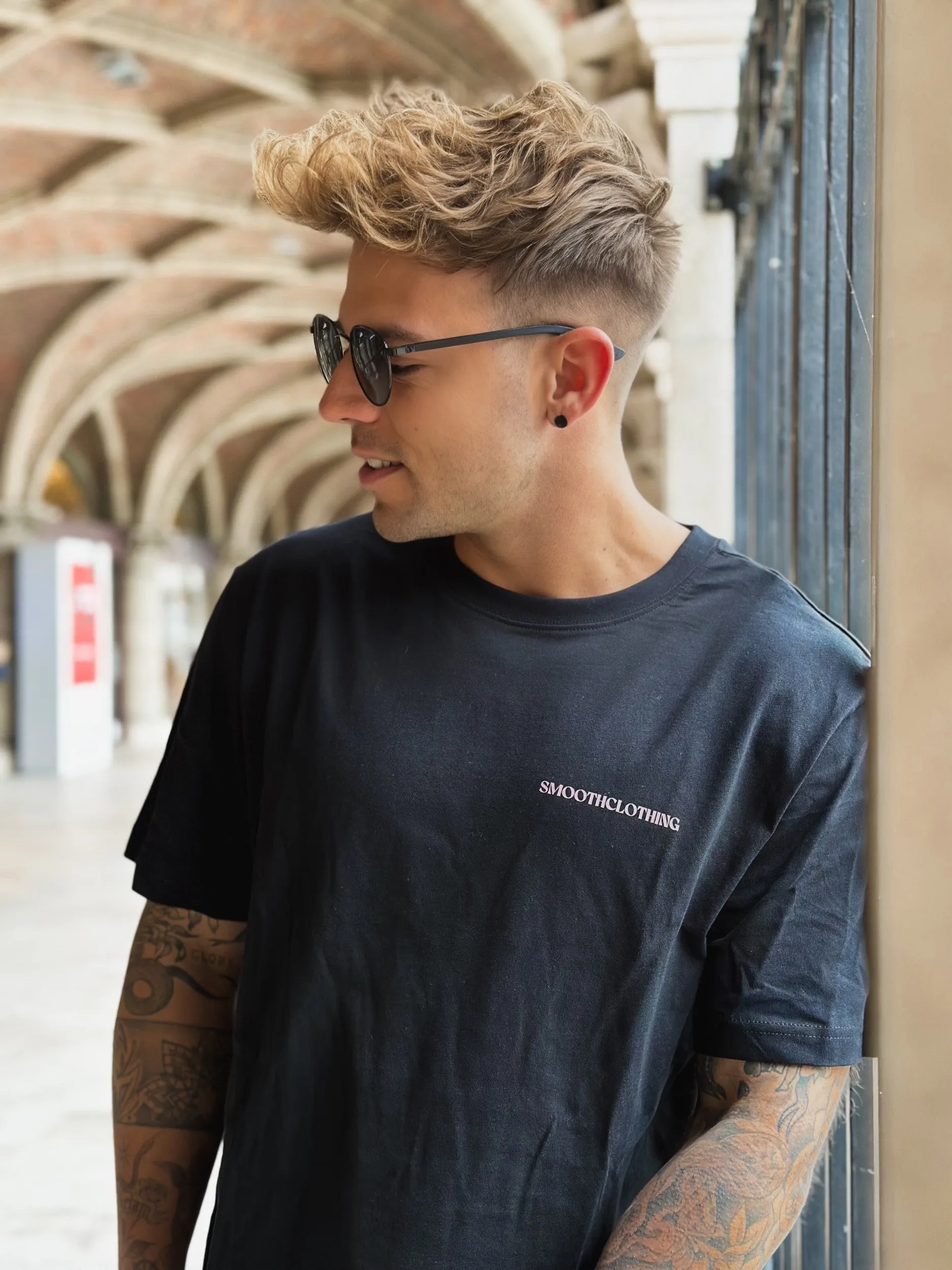 Black T / Smooth Clothing Terra Front Back Men