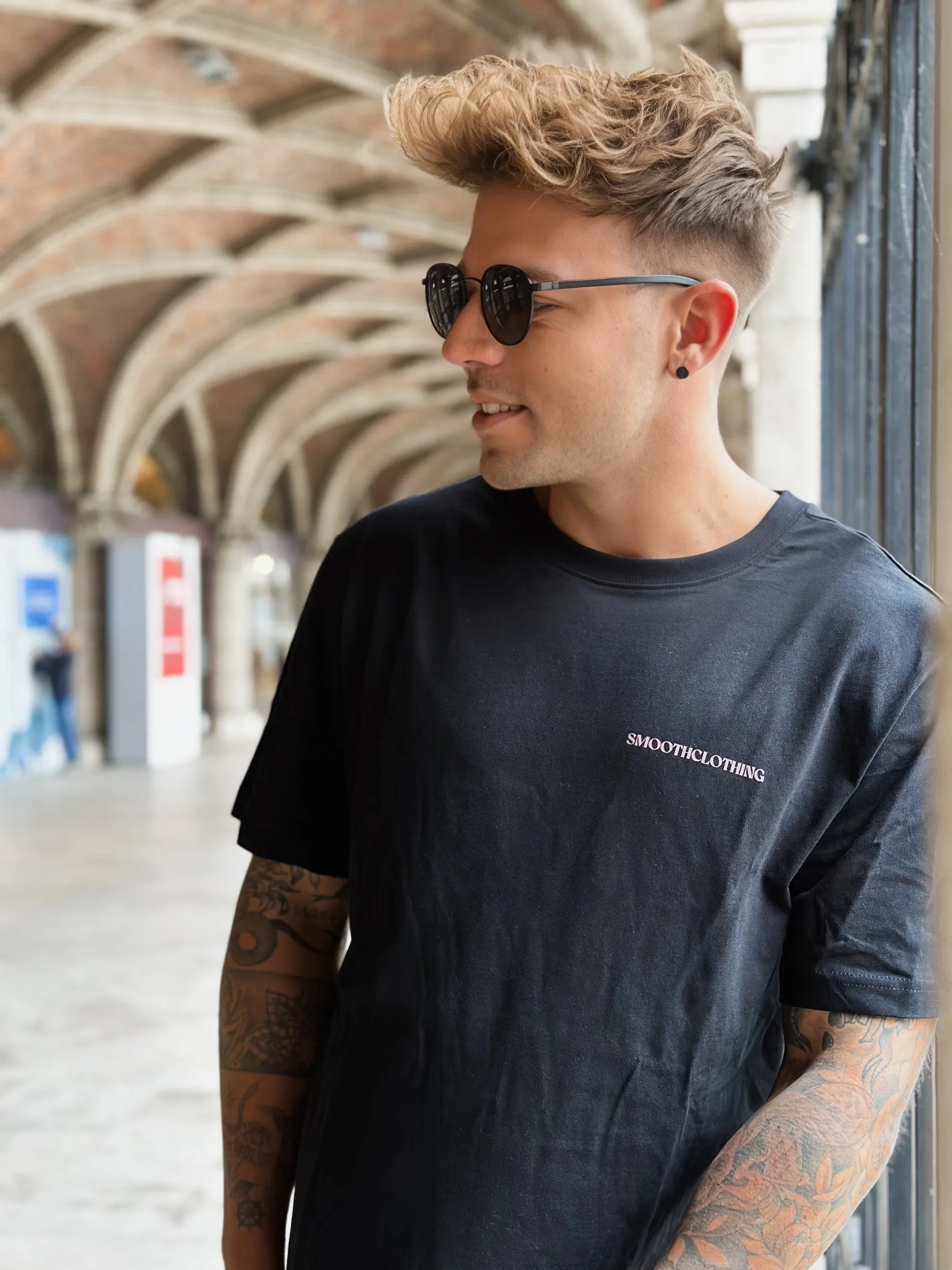 Black T / Smooth Clothing Terra Front Back Men