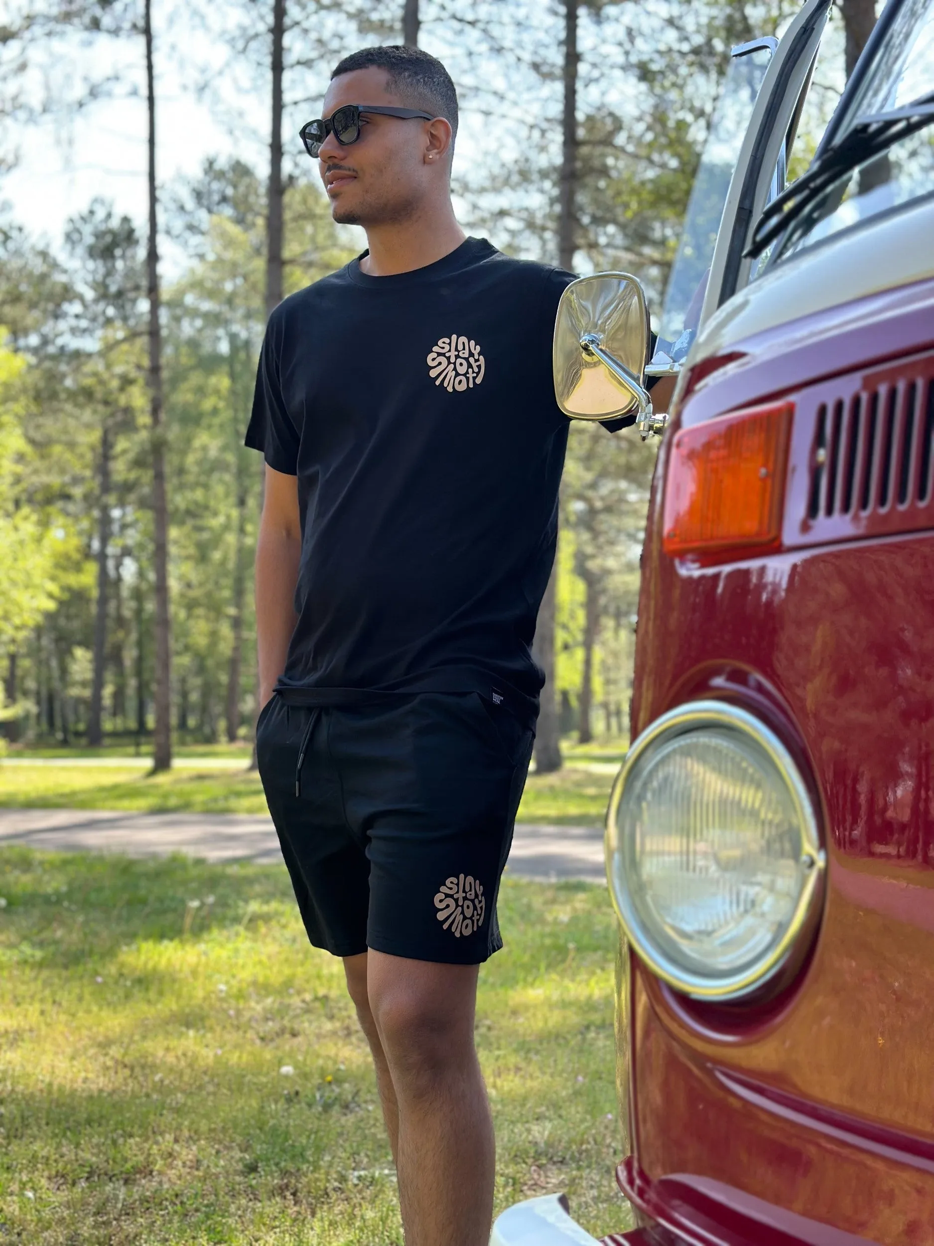 Black T / Stay Smooth Sand Front Back Men