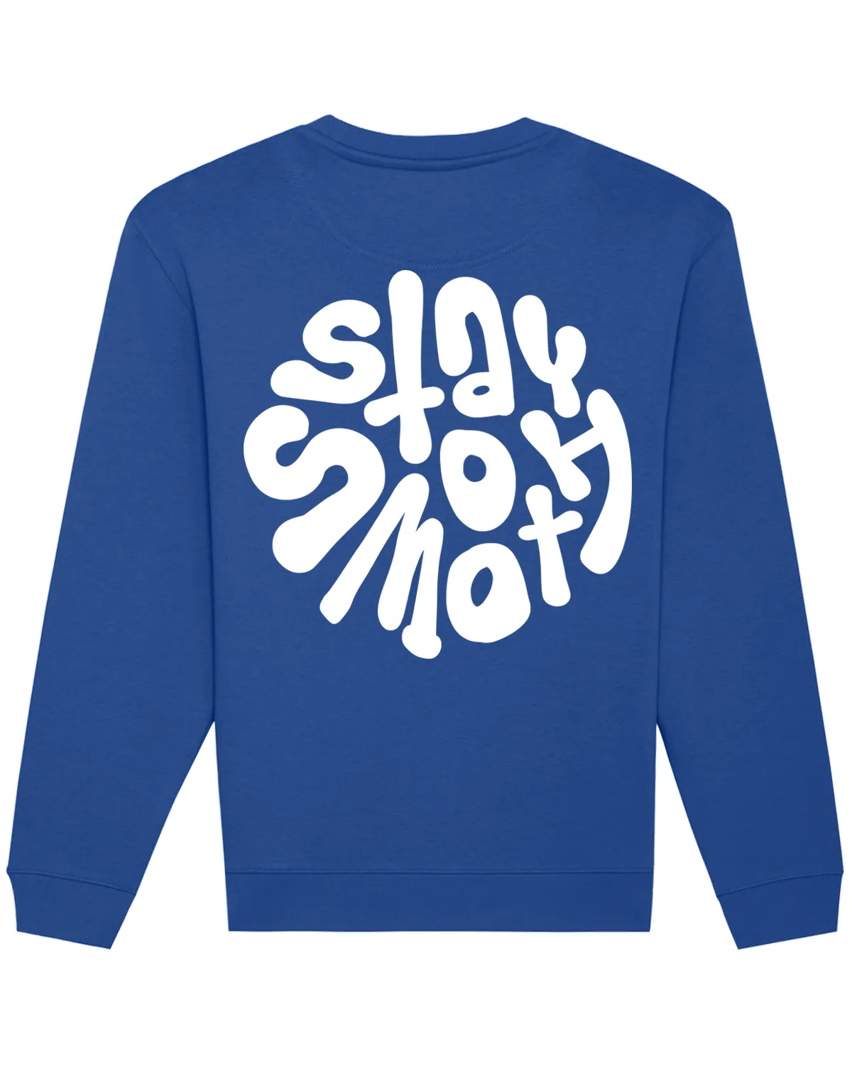Blue Kids Crew / Stay Smooth White Front Back Boys