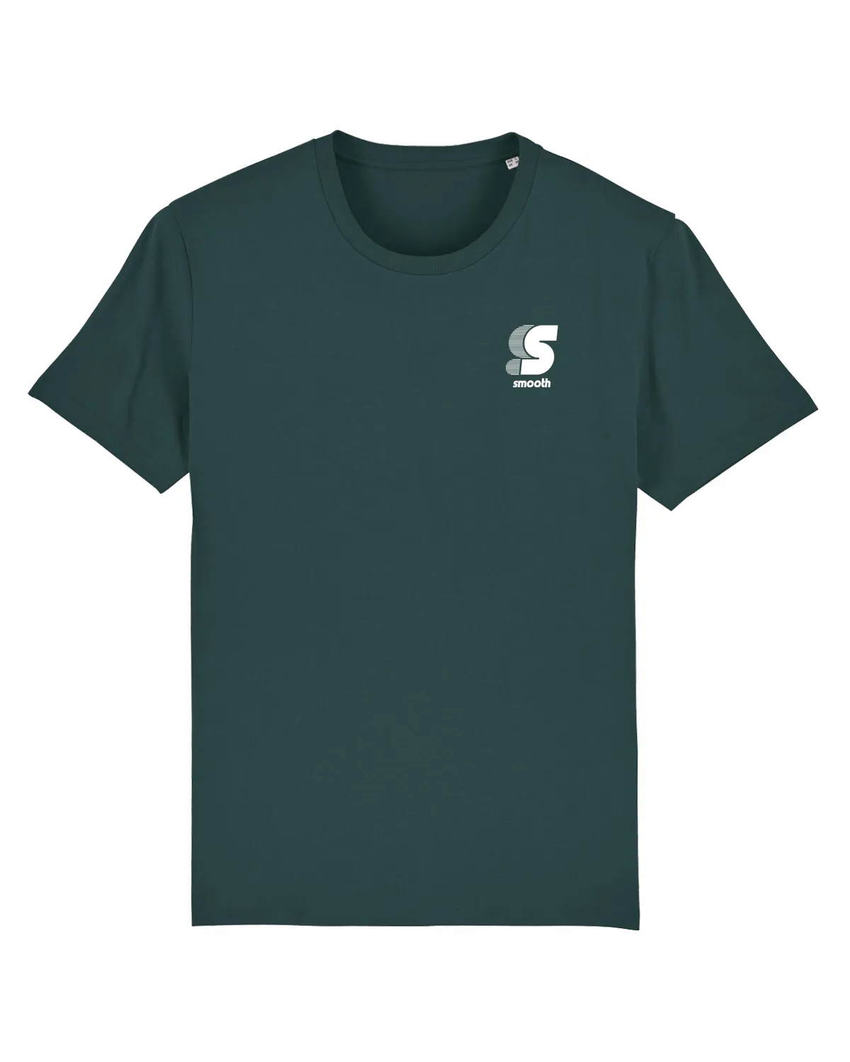 Bottle Green T / S Striped White Front Men