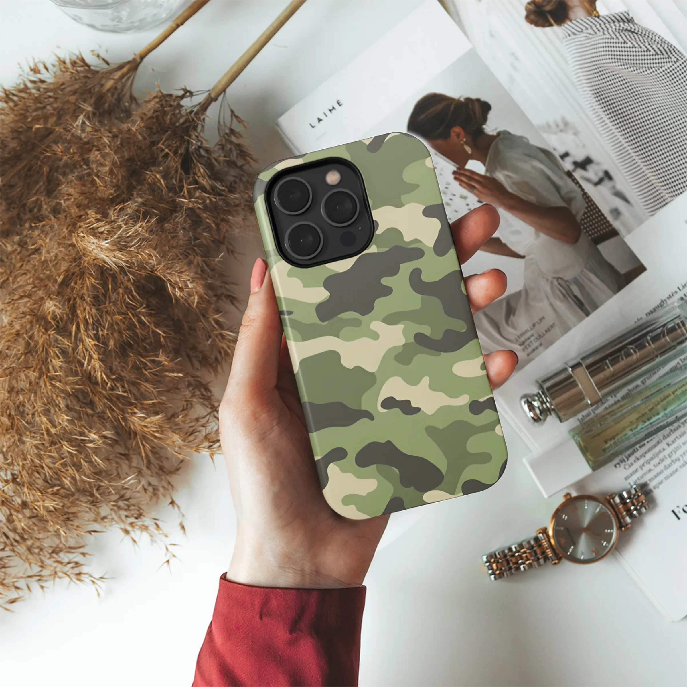 Camouflage Pattern Phone Case iPhone Samsung Cover Pixel 2192