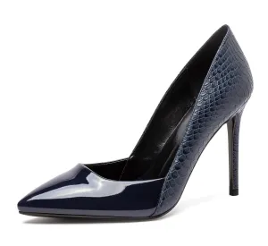 CASTAMERE Womens Leather Lining High Heels Pumps Pointed Toe Slip-on 10CM Shoes
