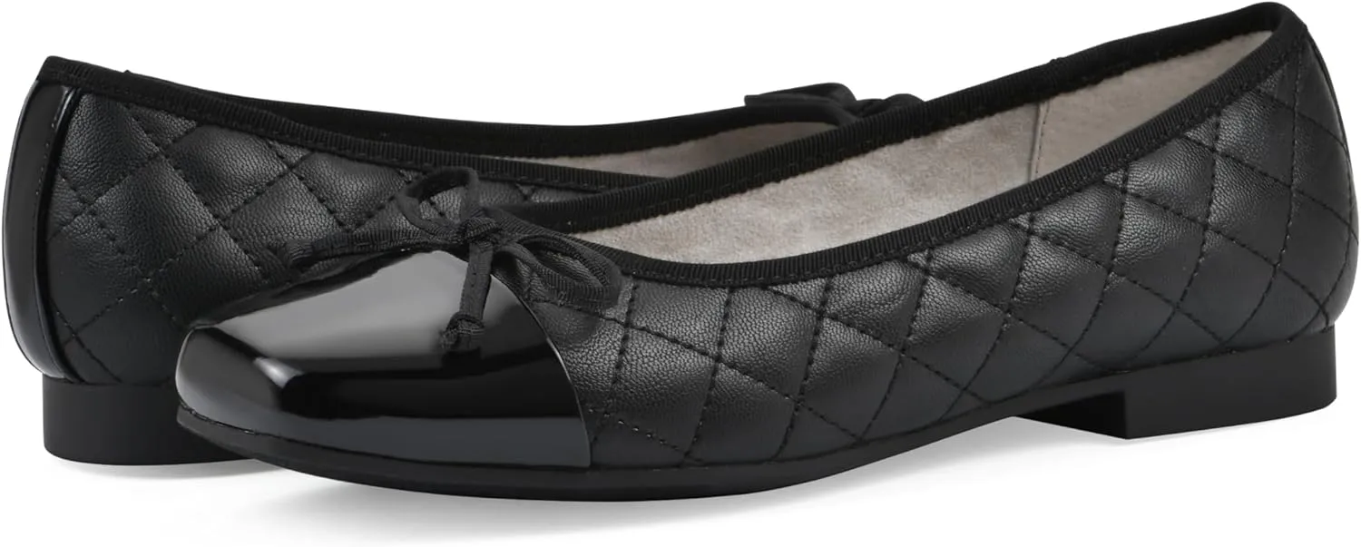 CLIFFS BY WHITE MOUNTAIN Women's Besima Cushioned Quilted Ballet Flat