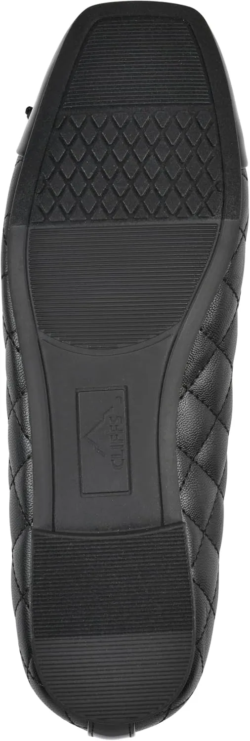 CLIFFS BY WHITE MOUNTAIN Women's Besima Cushioned Quilted Ballet Flat