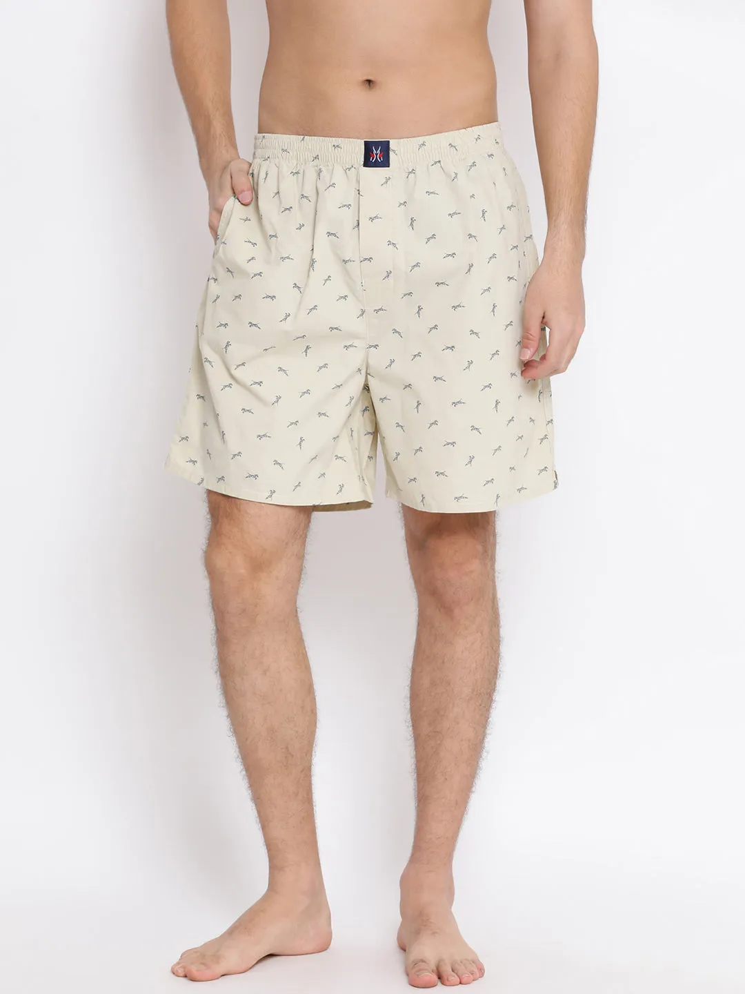 Cream Printed Boxers