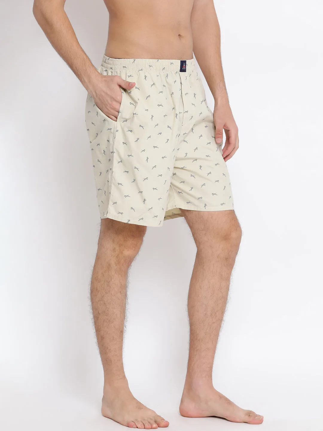Cream Printed Boxers