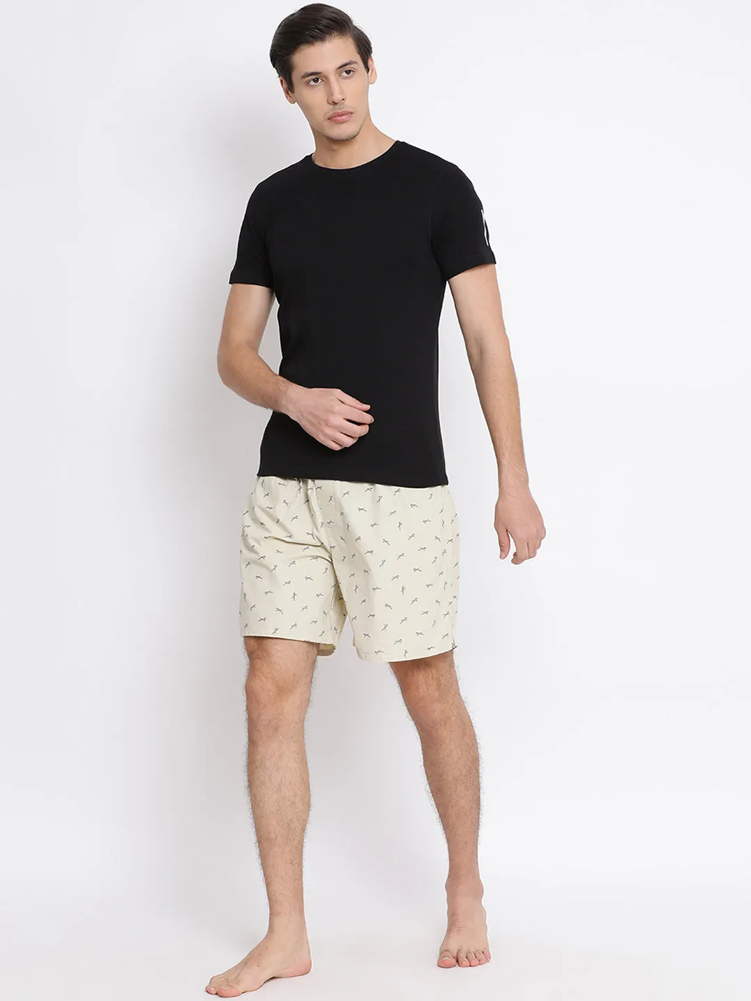 Cream Printed Boxers