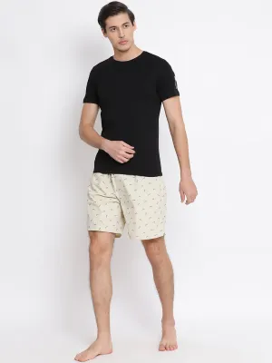 Cream Printed Boxers