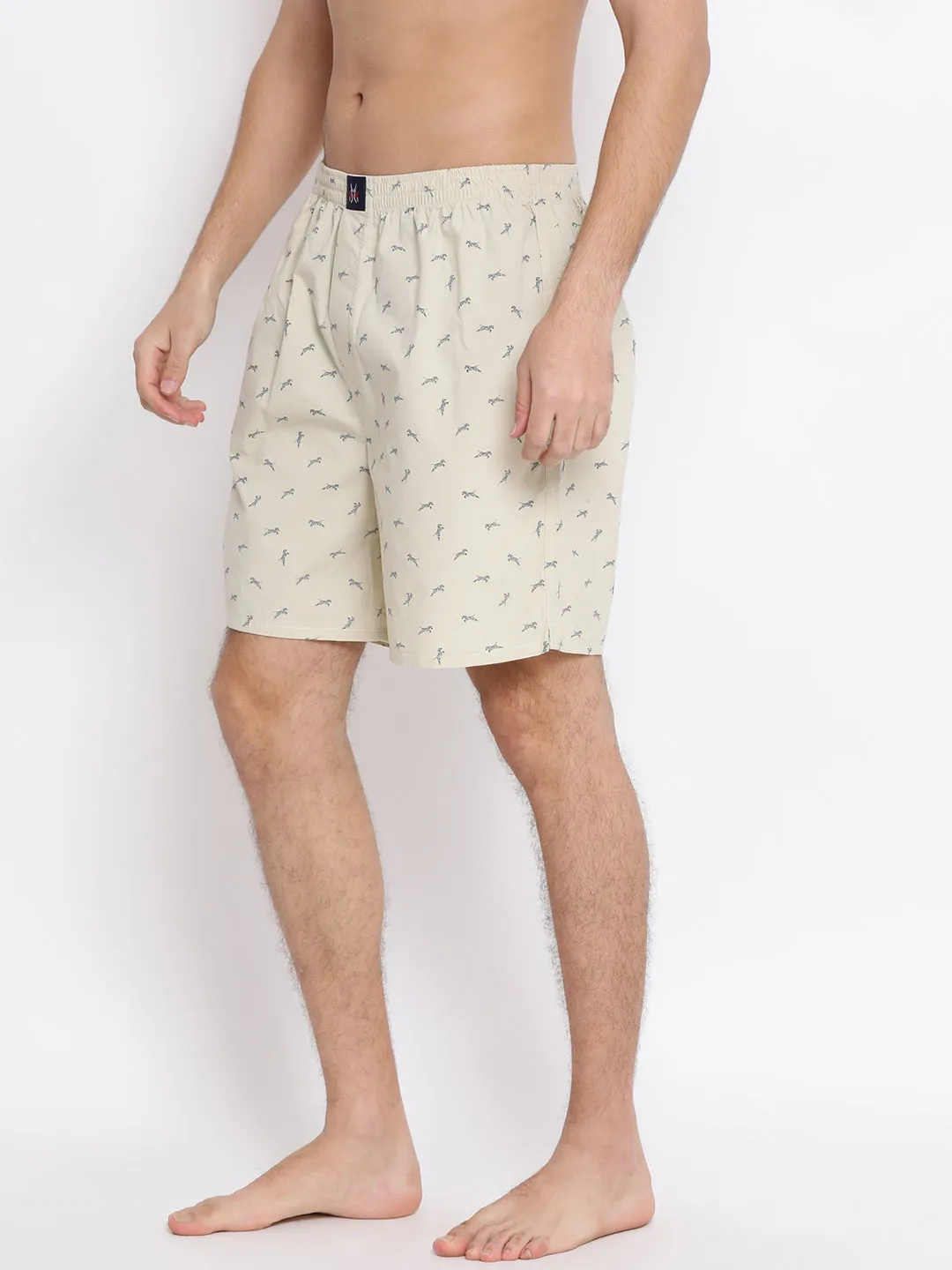Cream Printed Boxers