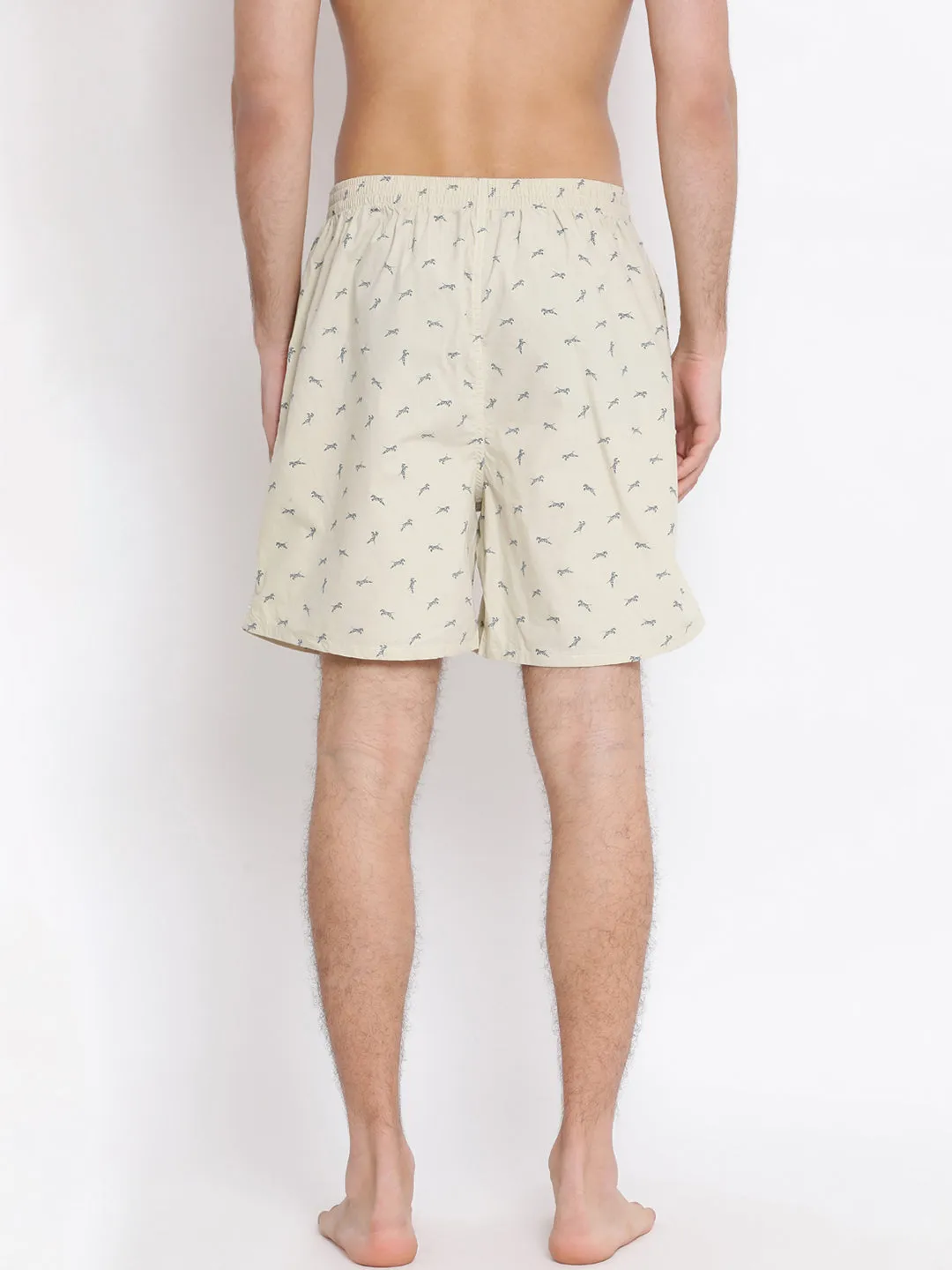 Cream Printed Boxers