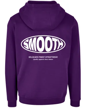 Dark Purple Kids Hoodie / Oval White Front Back Boys