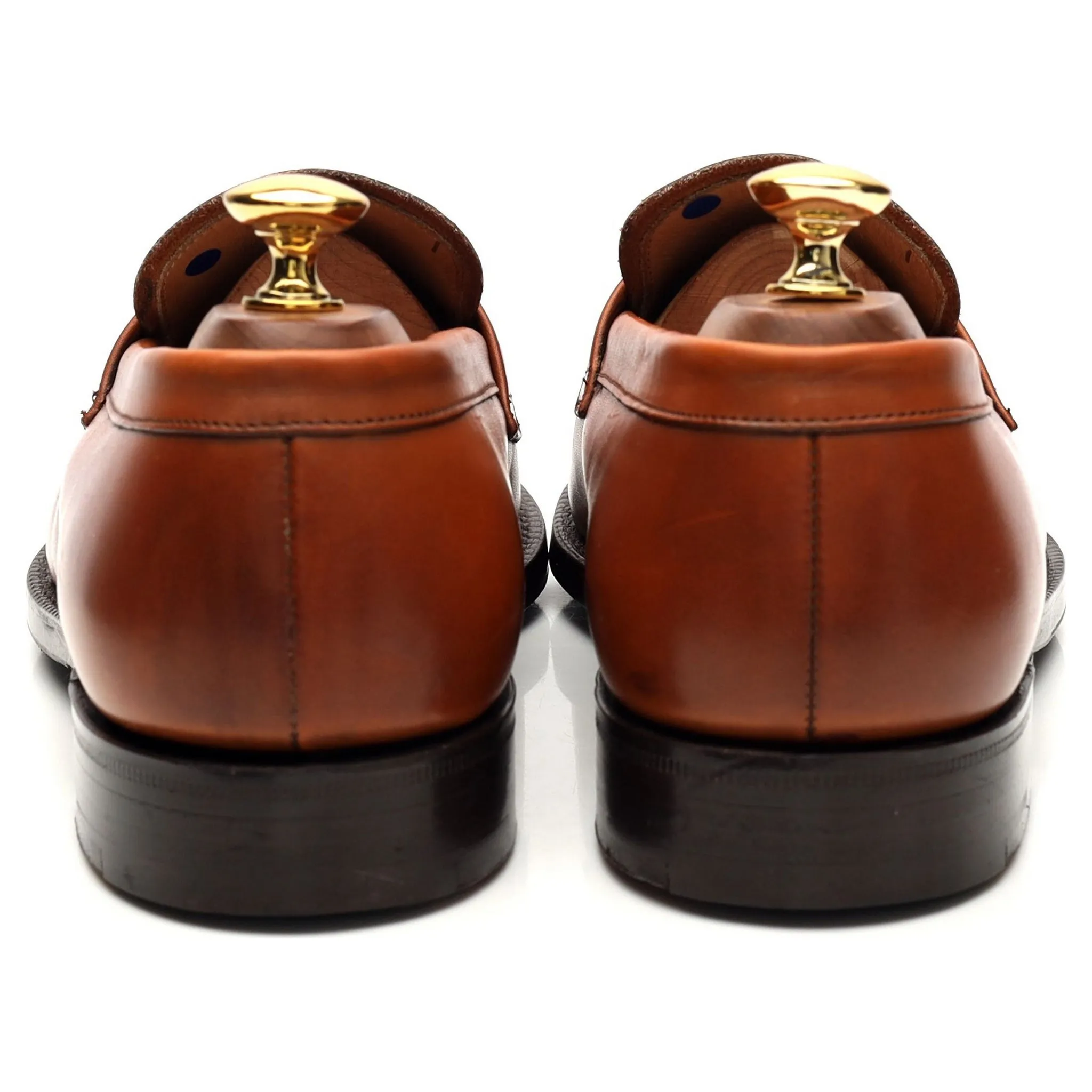 'Darwin' Tan Brown Leather Loafers UK 6.5 F