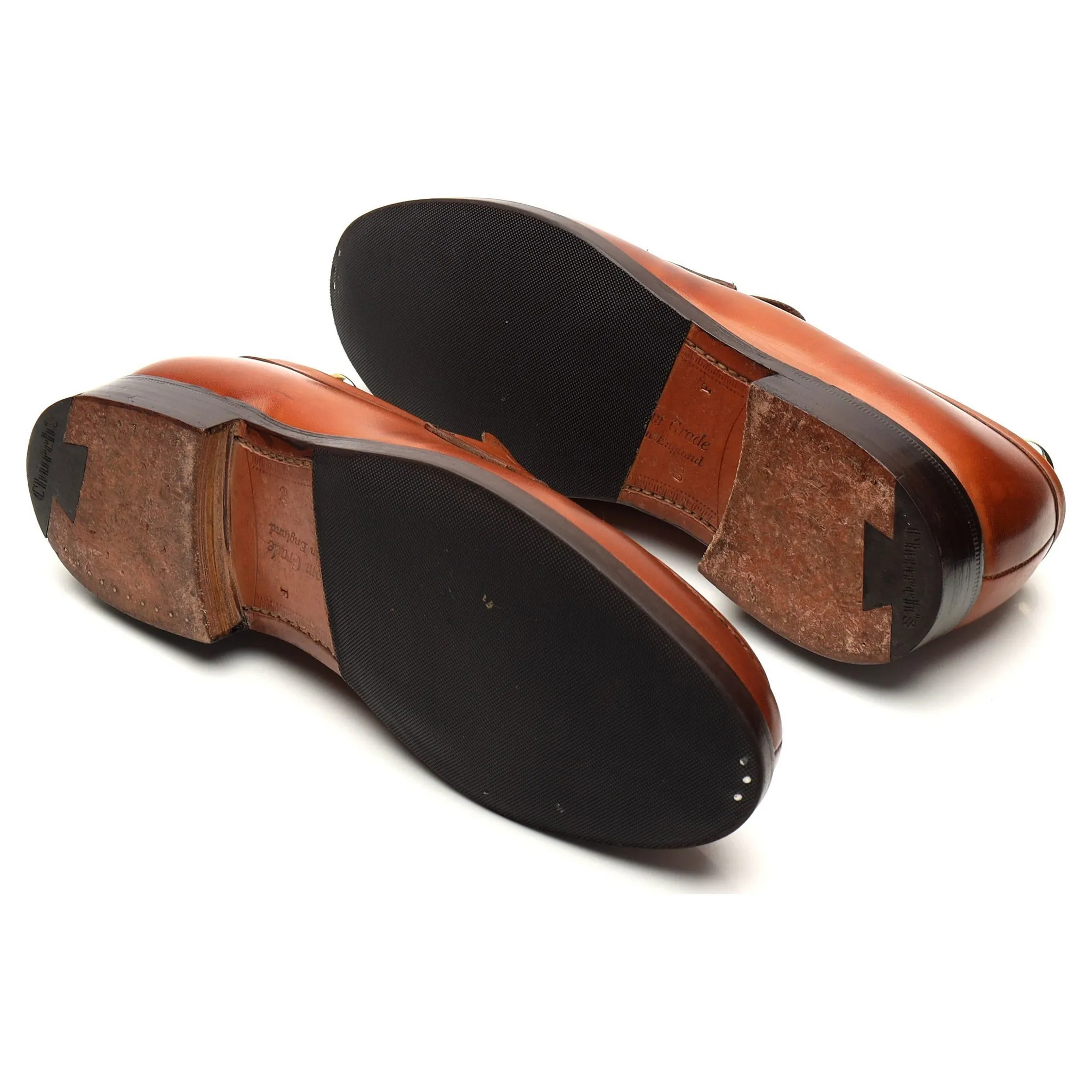 'Darwin' Tan Brown Leather Loafers UK 6.5 F
