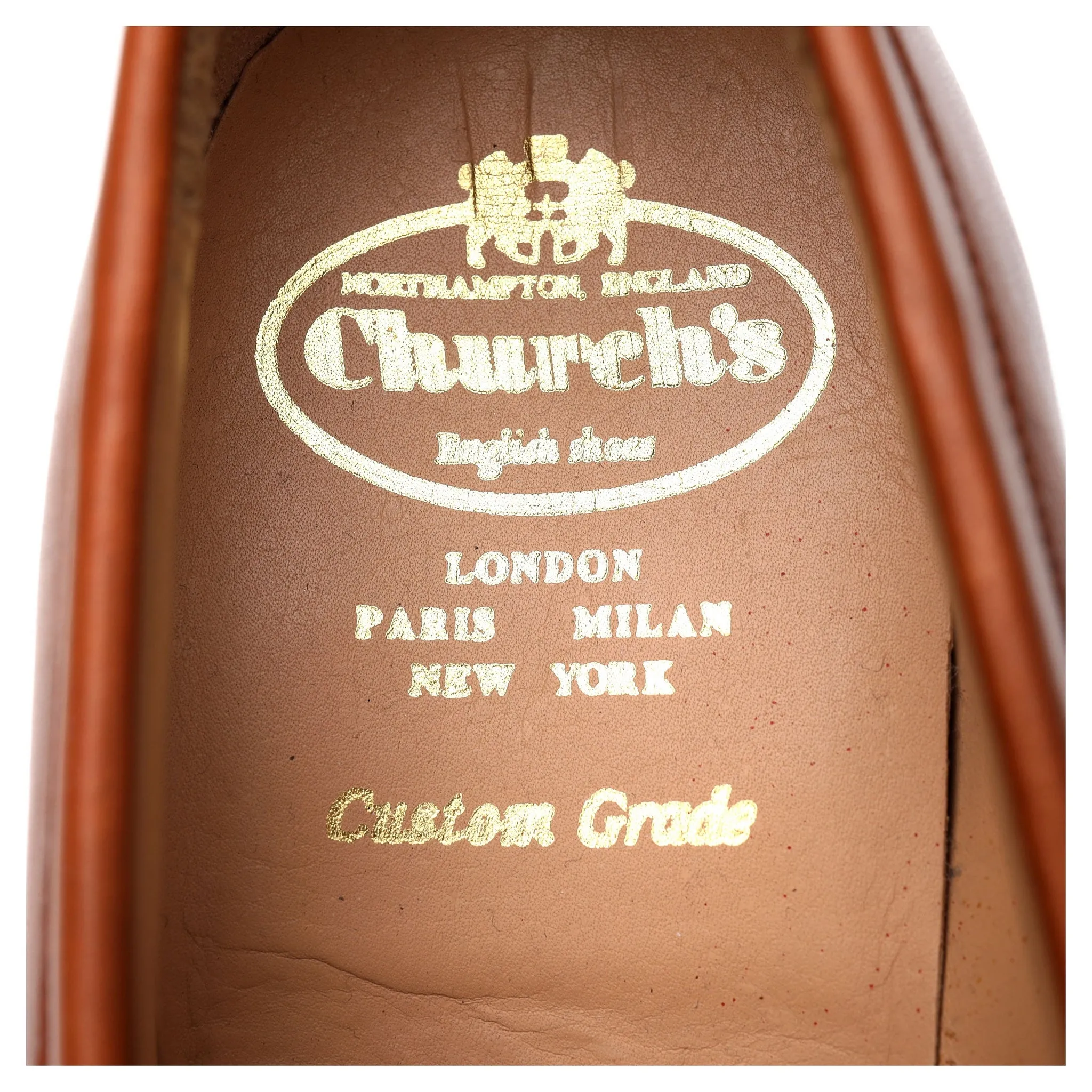 'Darwin' Tan Brown Leather Loafers UK 6.5 F