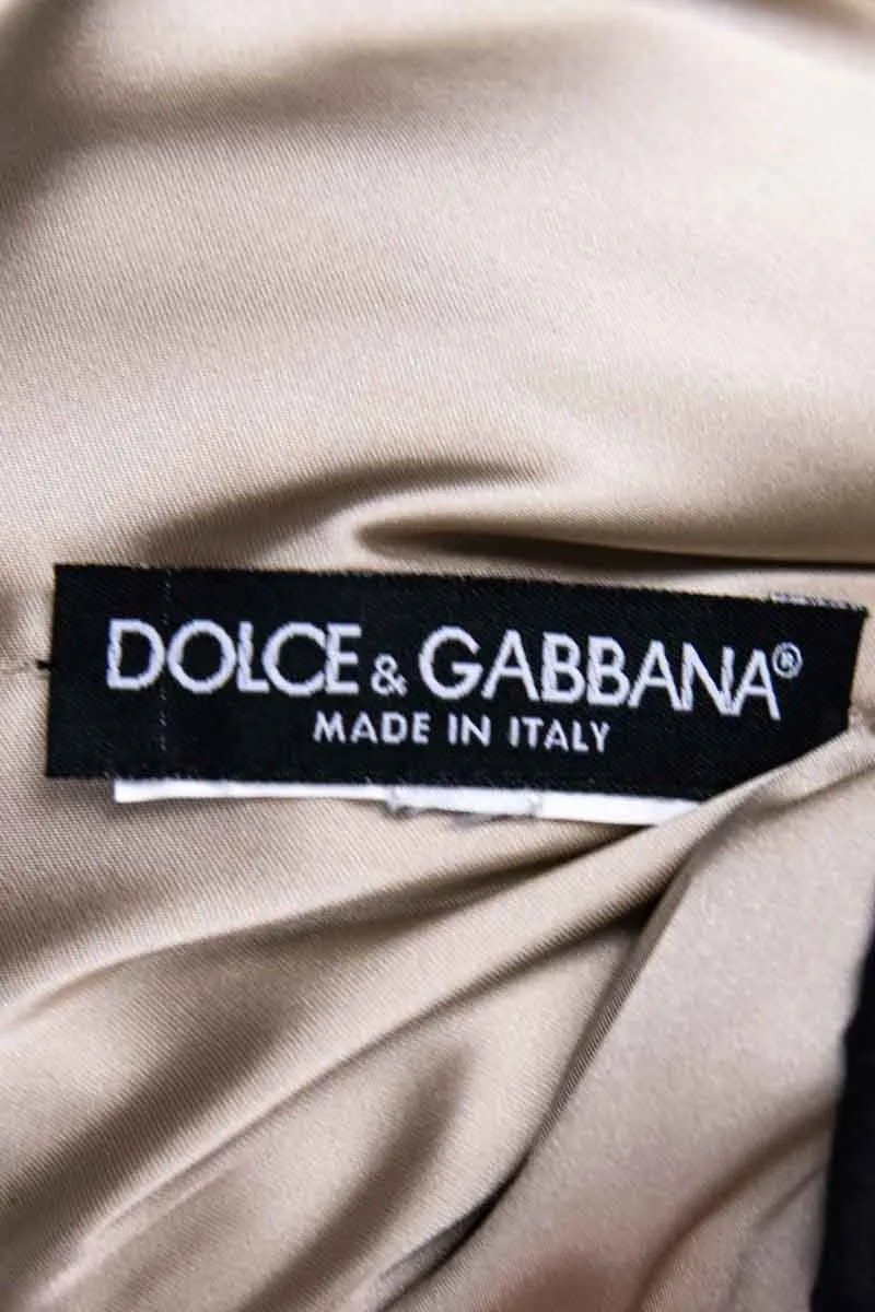 Dolce & Gabbana Black Lace Overlay Dress Size S