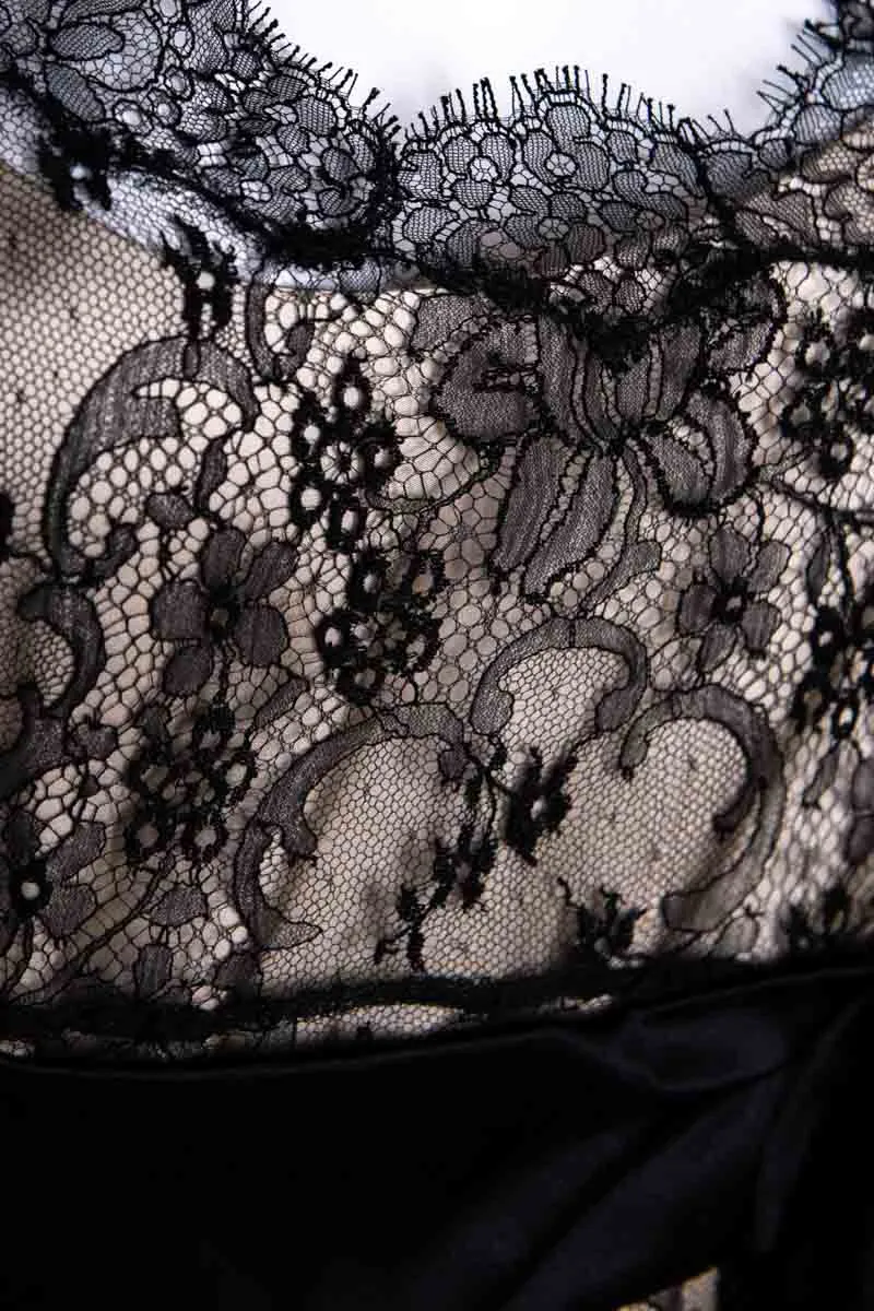 Dolce & Gabbana Black Lace Overlay Dress Size S