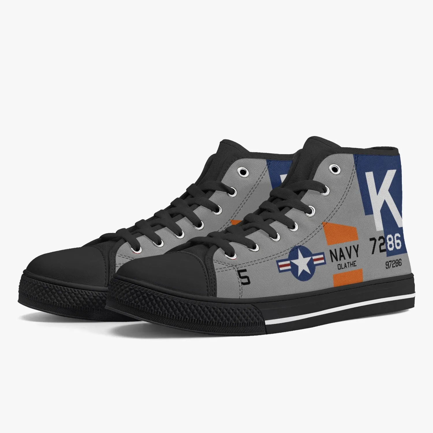 F4U Corsair "NAS Olathe" High Top Canvas Shoes