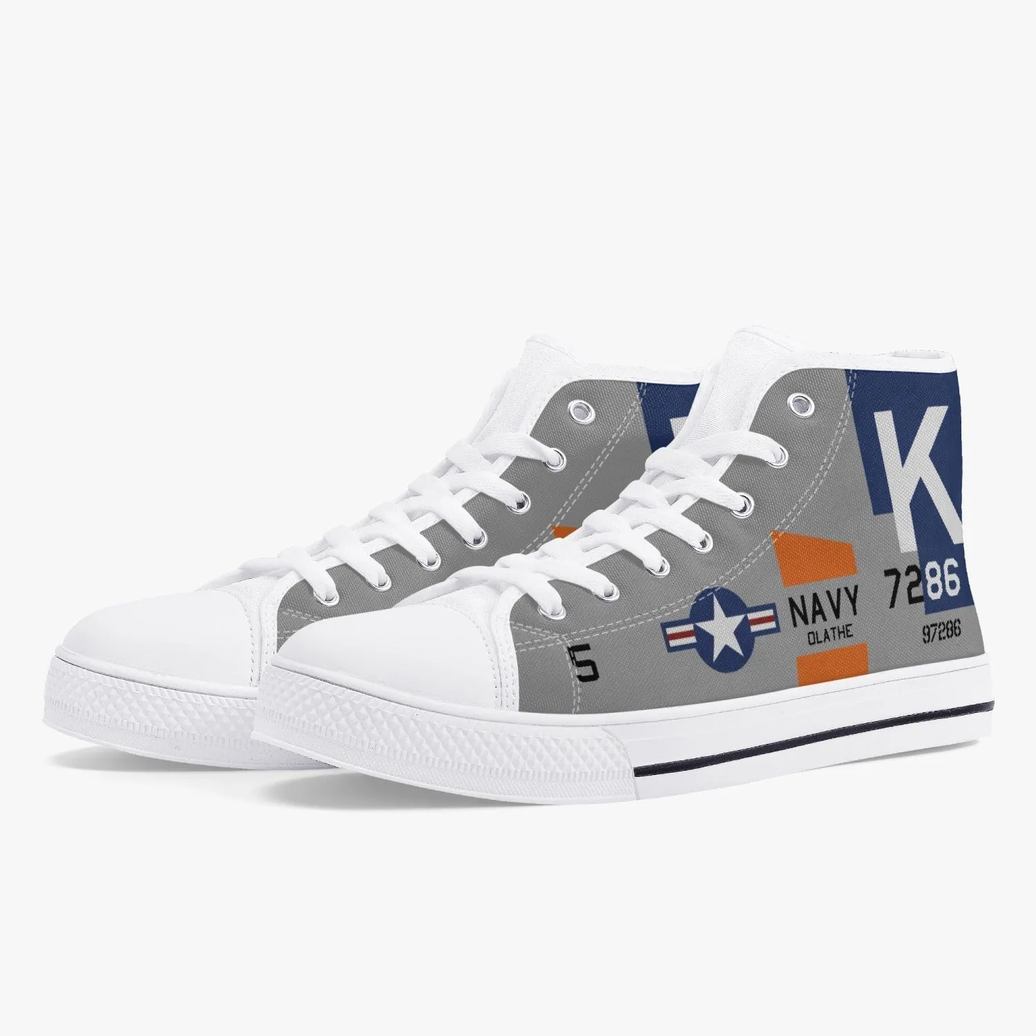 F4U Corsair "NAS Olathe" High Top Canvas Shoes