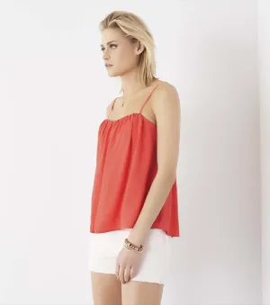 Flowy Strapless Top CAYENNE