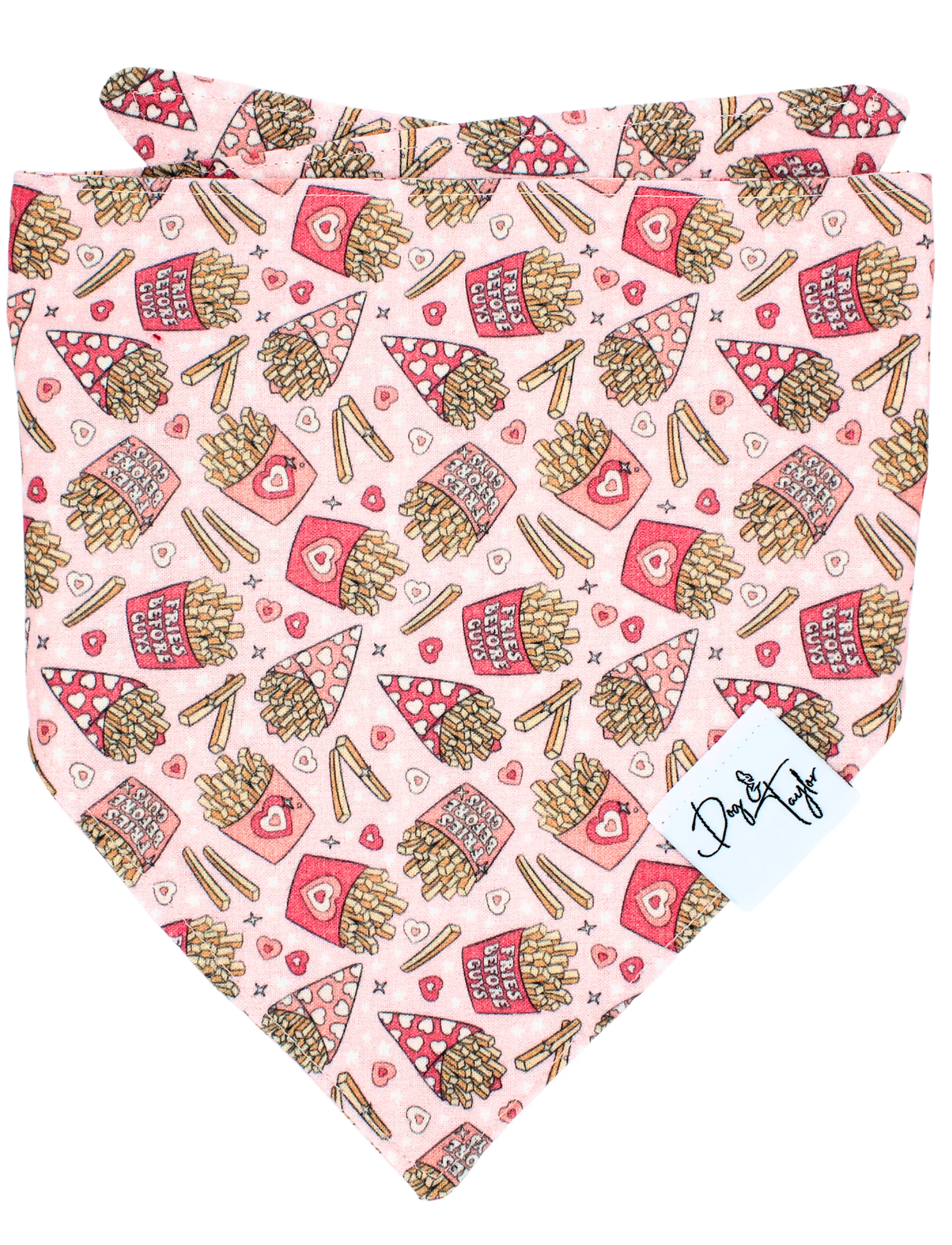 Fries Before Guys Dog Bandana