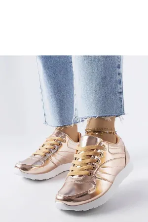 Golden low sneakers