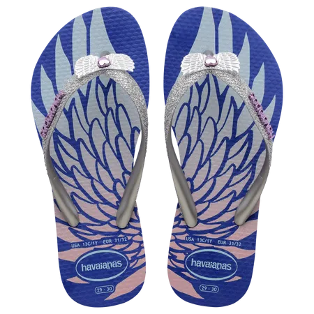 HAVAIANAS KIDS SLIM GLITTER TRENDY - MARINE BLUE