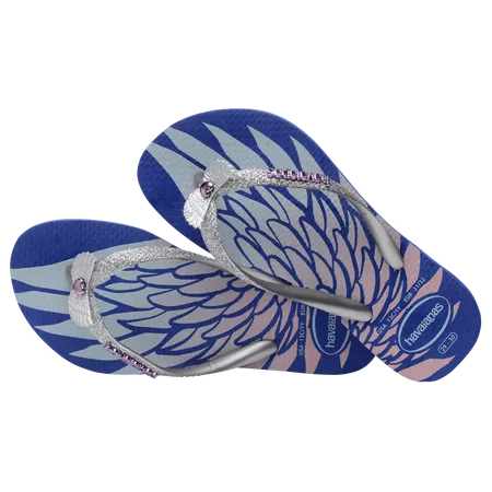 HAVAIANAS KIDS SLIM GLITTER TRENDY - MARINE BLUE
