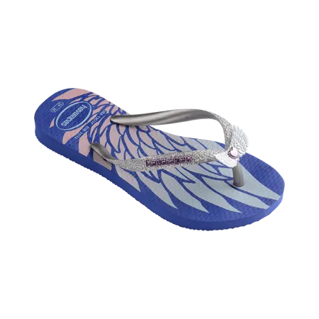 HAVAIANAS KIDS SLIM GLITTER TRENDY - MARINE BLUE