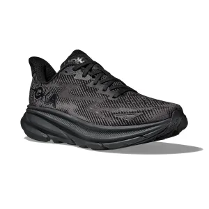 HOKA WOMEN'S RUNNING SHOES CLIFTON 9 BLACK/BLACK