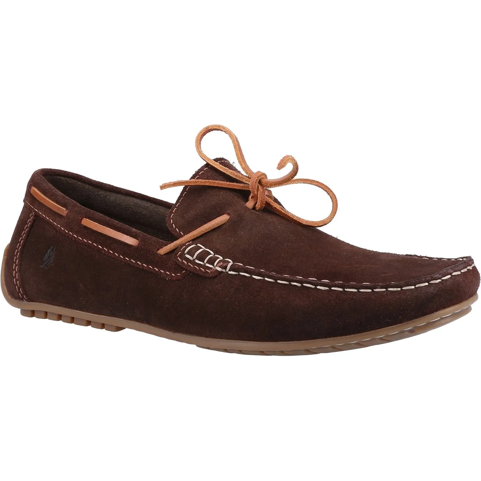 Hush Puppies Mens Reuben Suede Boat Shoes - Brown
