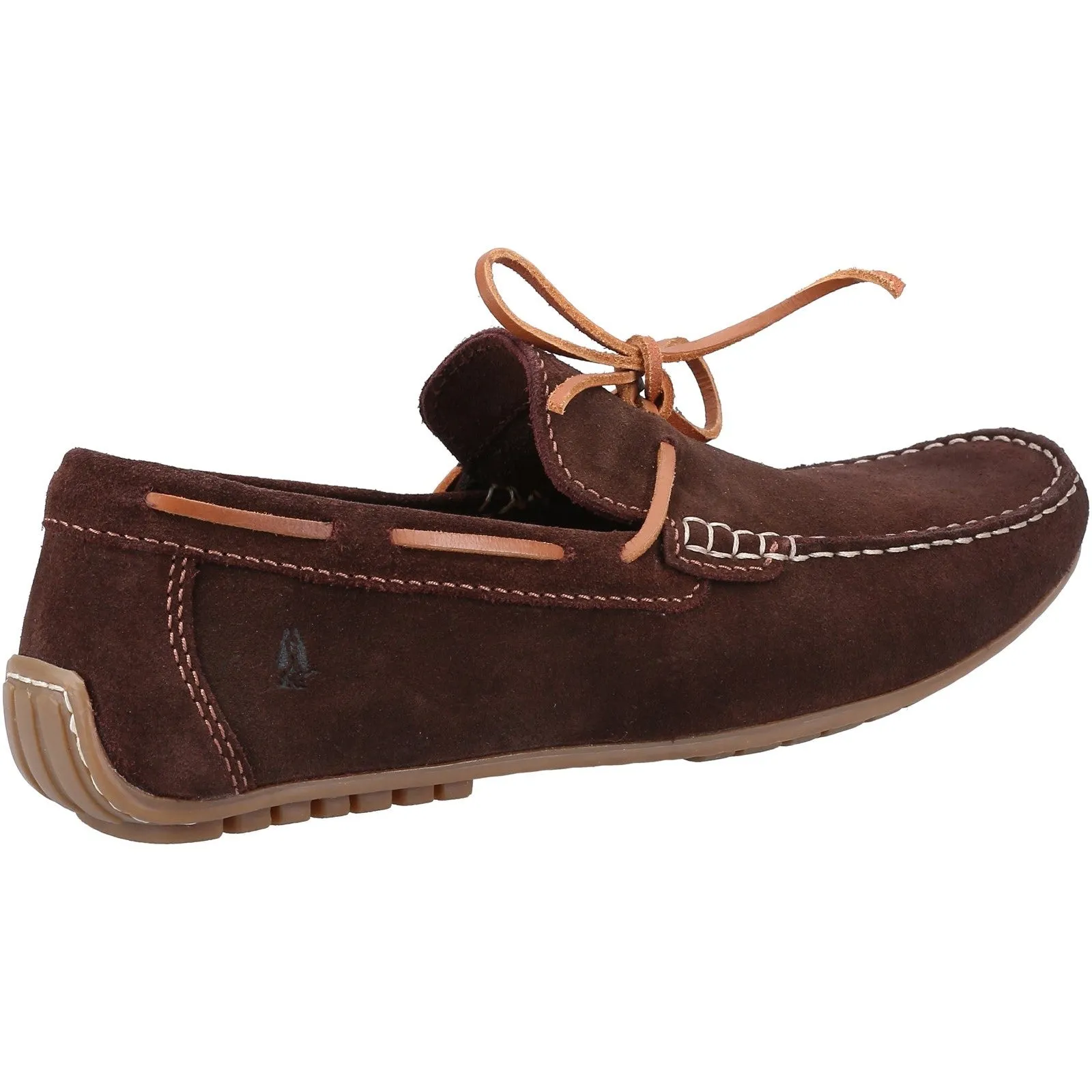 Hush Puppies Mens Reuben Suede Boat Shoes - Brown