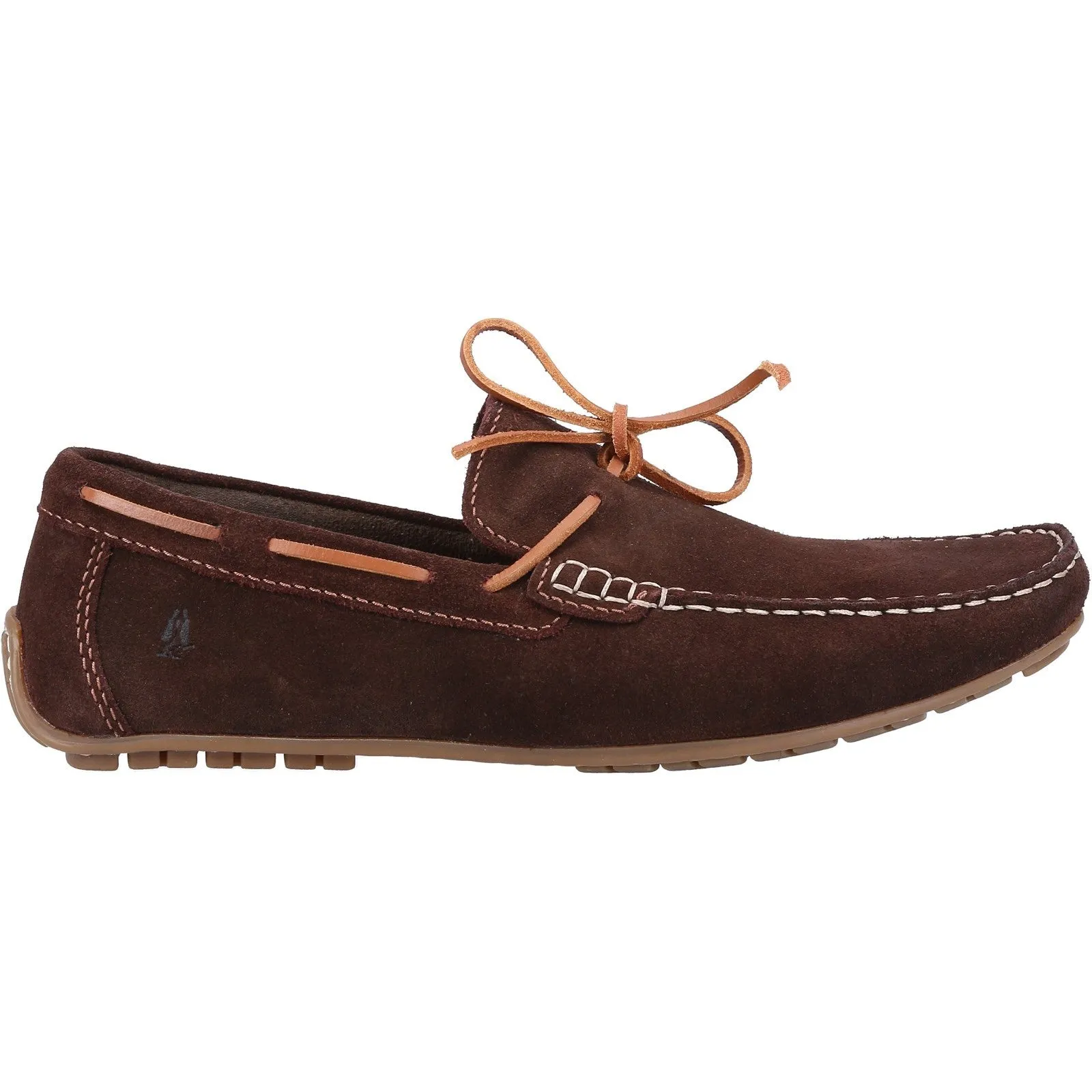 Hush Puppies Mens Reuben Suede Boat Shoes - Brown