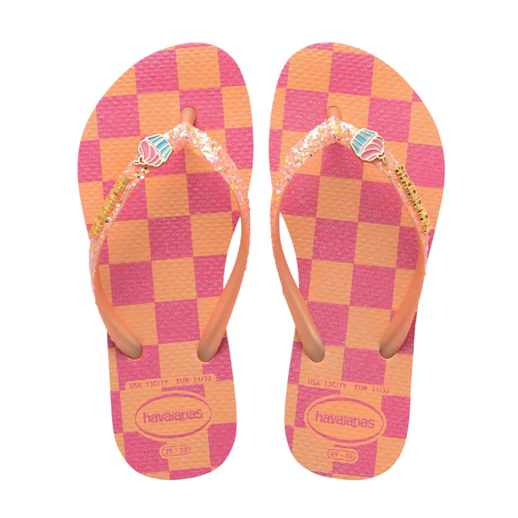 Kids Slim Glitter Trendy Flip Flops