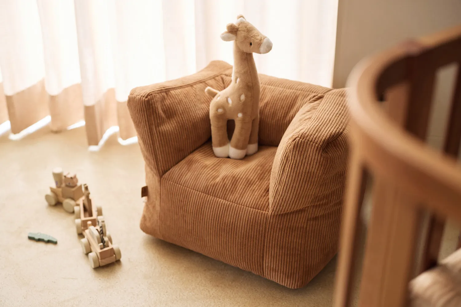 Kinderfauteuil Corduroy - Caramel